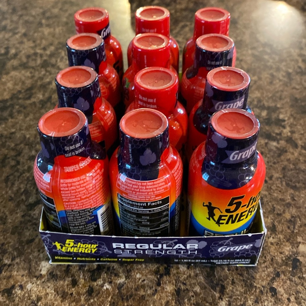 12 pack of five hour energy grape flavor